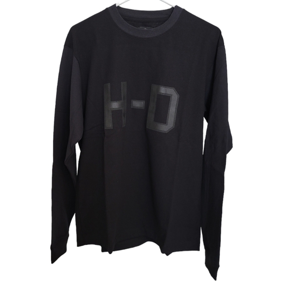 🆕️ Harley Davidson H-D Two Toned Ringer Long Sleeve Tee in Jet Black - Picture 6 of 13